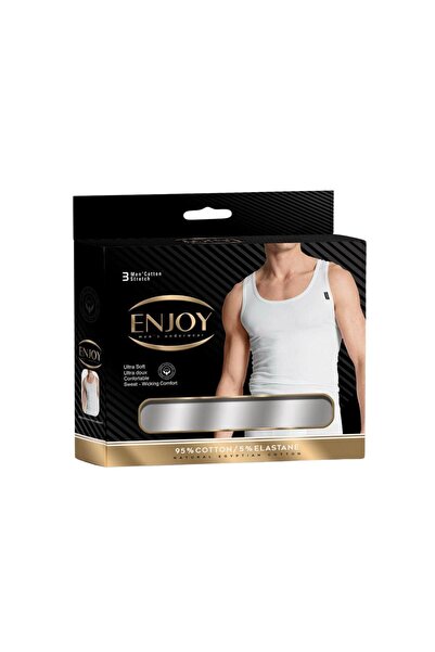 Enjoy Enjoy Men's Cotton Underwear Set - 3 Pieces Undershirt