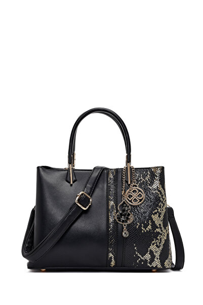 Derimod Women's Black Printed Long Strap Shoulder Bag 25Wbd266714