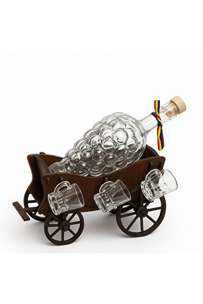 OEM Minibar/Cadou Trasura cu Sticla si 6 Pahare