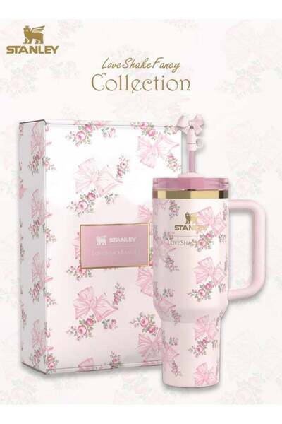 Generic Stanley Love Shack Fancy H2.0 Flow State 40oz Rosa Beaux Pink Tumbler