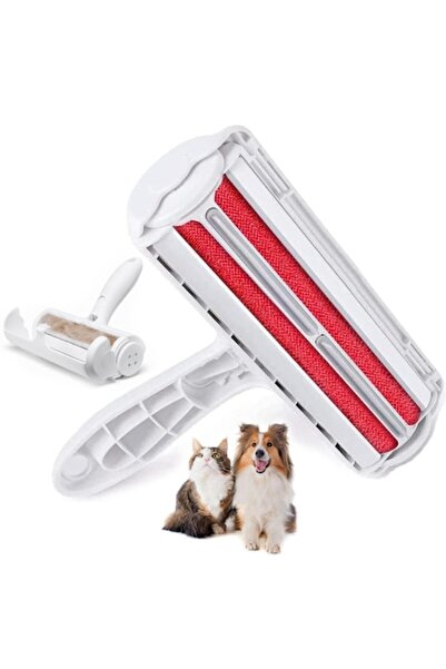 Hggzeg Perie cu rolă pentru scame statice 19x19 cm Roșu/Alb