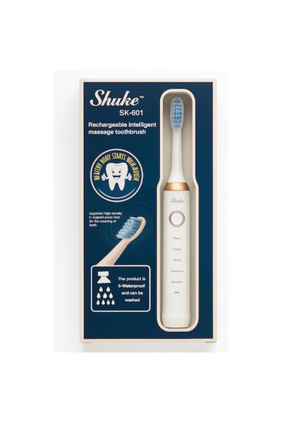 Shuke Periuță de dinți electrică SK-601 — 5 moduri, 2 capete de periuță, reîn...