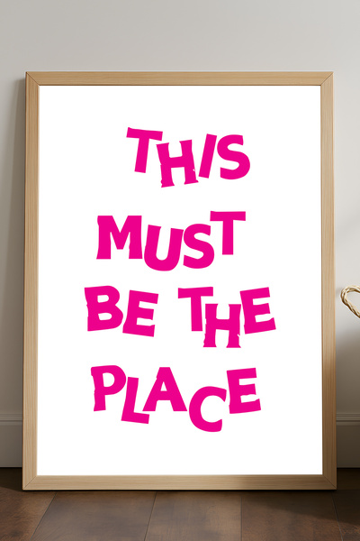 Duvarda Afiș cu ramă din lemn natural This Must Be the Place, pictură decorat...