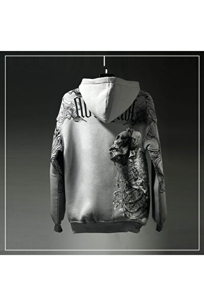 gllacci Grey SKULL SHADOW Hoodie