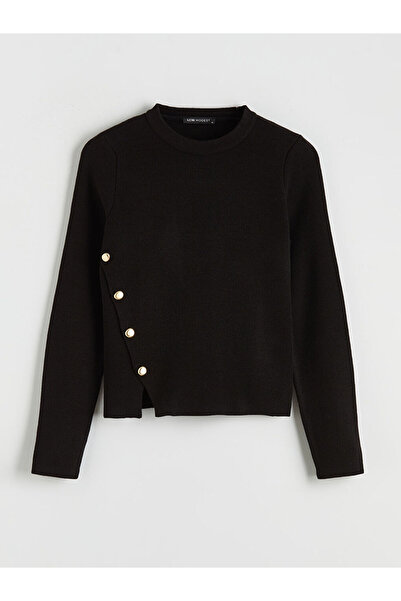 LC Waikiki Lcw Modestblack Crew Neck Women's Knitwear Sweater