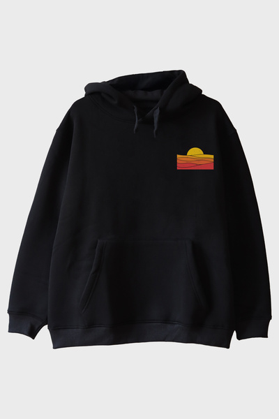 Generic Brand Sun Printed Minimalist Hoodie