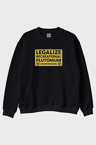 Generic Brand Legalize Plutonium Black Crew Neck Sweatshirt