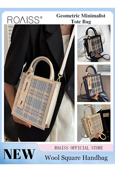 ROAISS Women Stylish Crossbody Bag with Top Handle, Mini Shoulder Bag with Ad...