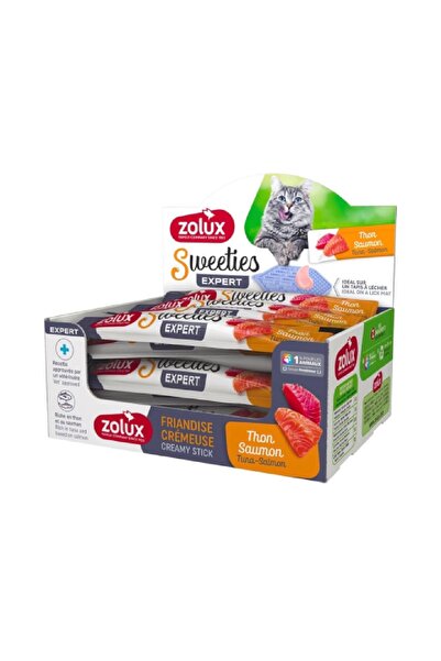 Zolux زولكس سويتيز الكريمية للقطط بنكهة التونة والسلمون 14غ*48