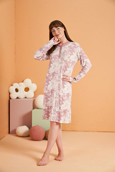 Beruflic Pjs 28019 women's long sleeve patterned nightgown