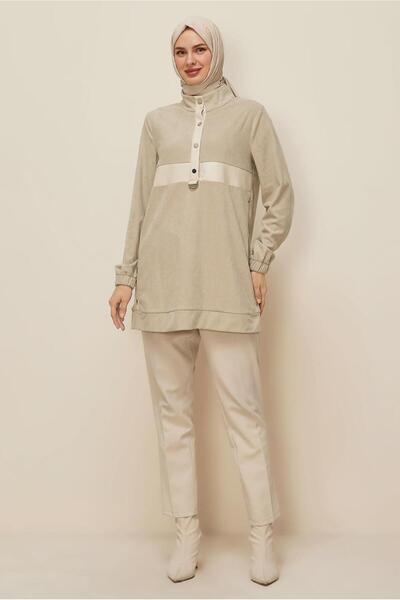 Alvina Stand-Up Collar Tracksuit Tunic 45976