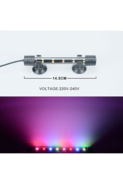 Choice4 مصباح حوض سمك ملون بطول 14 سم، قابل للغمر، مقاوم للماء، مزود بإضاءة LED تحت الماء، مناسب لأحواض السمك.