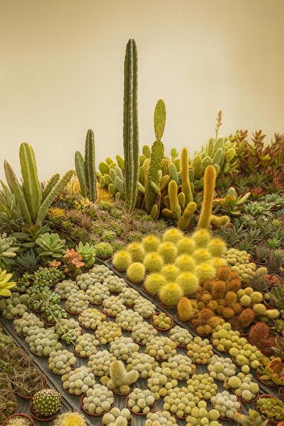 RealPlant 3 Adet Sukulent Ve Kaktüs