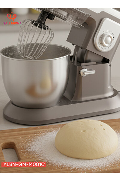 Yallabena Powerful 1600W Kitchen Stand Mixer 6.5L Bowl Die-Cast Non-Stick Beater & Hook
