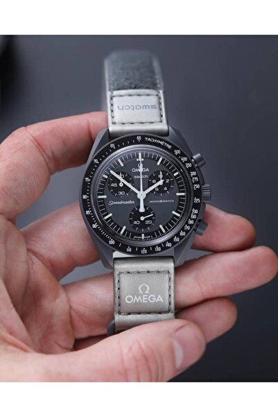 Omega Swatch Watch - Black Chronograph