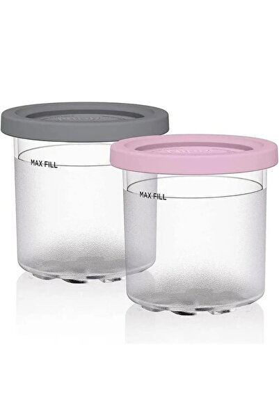 choice2 أكواب تخزين الآيس كريم الصيفية للمطبخ باللونين الرمادي والوردي (2/4) ...