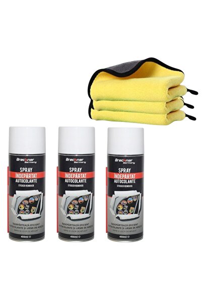 OEM Set of 3 soft cloths, microfiber, polishing and maintenance, 3 pcs spray 450ml sticker remover