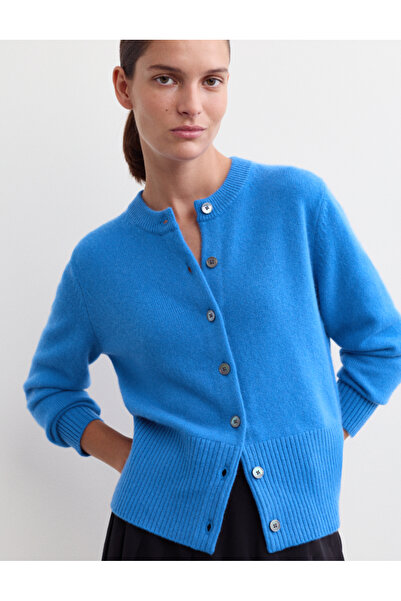 Marks & Spencer Saf Kaşmir Yuvarlak Yaka Hırka