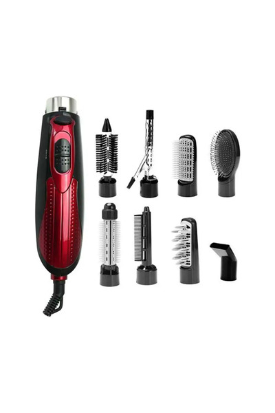 Olsenmark Multifunctional Hair Styler Set of 9 Pcs- Black