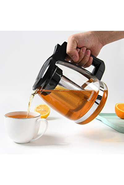 Fissman Glass Tea Pot with Filter 1600mL, Glass Tea Pot Infuser, Great For Loose Leaf Tea