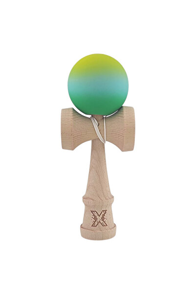 OEM Kendama X Original, Professional, Rubber Grip, Wooden, 18 cm, Yellow/Blue...