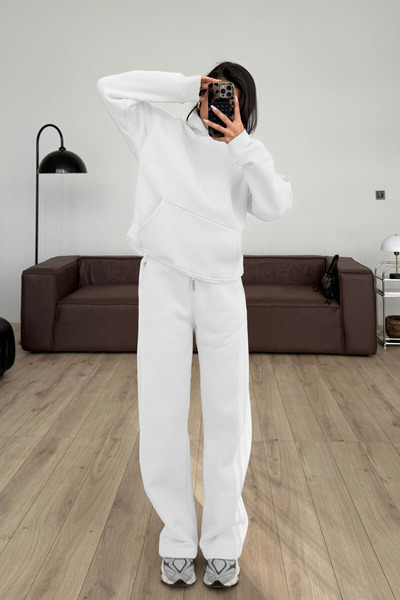 BARLİZ ΓΥΝΑΙΚΕΙΟ Σετ Φόρμας Unisex, Χαλαρό, Μοντέρνο Μοντέλο, Χοντρό, Oversize