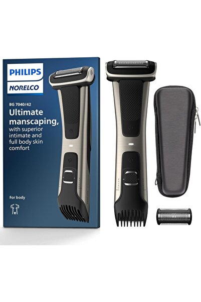 Philips Norelco Bodygroom BG7040/42 Series 7000 Body Groomer with Protective Cap and Replacement Hea