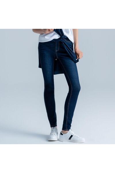 Giordano بنطلون جينز نسائي ضيق بخصر مرتفع