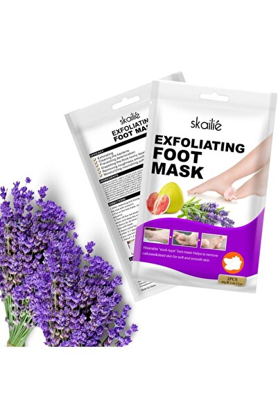 Saharaz قناع تقشير القدمين (قطعتان)، قناع للعناية بالقدمين، قناع للقدمين برائ...