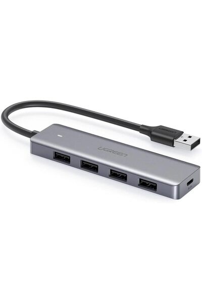 Ugreen CM219-50985B 4-Port USB 3.0 Hub with Micro USB Power Supply - Space Grey