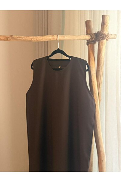 outline brown abaya dress