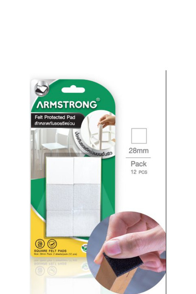 Armstrong 28mm square pillowcase (white), 2 sheets, 12 pieces