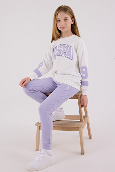U.S. Polo Assn. Kız Çocuk Beyaz Eşofman Takımı 50318938-VR078