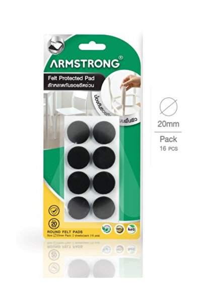 Armstrong وسادة دائرية 20ملم (اسود) ورقتين تحتوي على 16 قطعة - صنع في تايلاند...