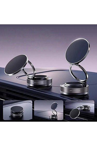 FridayIn حامل هاتف متعدد الوظائف قابل للطي، مغناطيسي للسيارة، يعمل بالشفط، مع...