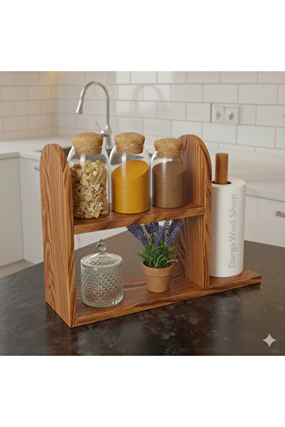 Darga Wood Shop Mutfak Rafı Kağıt Rulo Havluluk Ahşap Kağıt Havluluk Mutfak R...