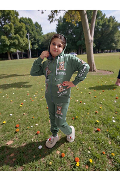 Store Kız Çocuk “Teddy Bear” Baskılı Polar Eşofman