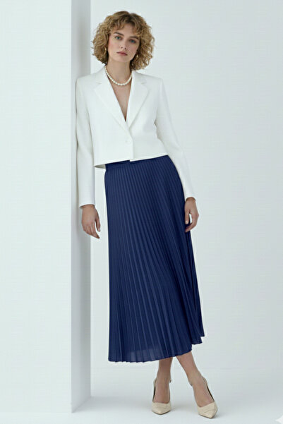 benguen Pleated Skirt 4560 Navy Blue
