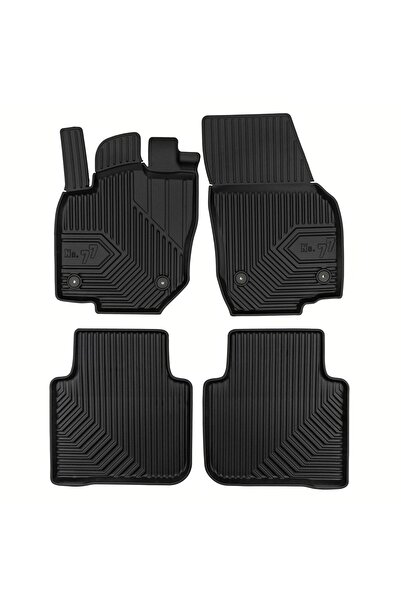 Mammoth Set covorase auto TPE 4 buc No. 77, Fata/Spate, negru, potrivit SKODA...