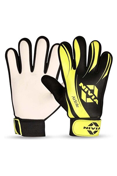 Nivia Air Strike Goalkeeper Gloves (Black/Green) Large