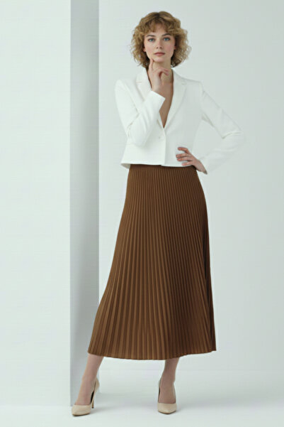 benguen Pleated Skirt 4560 Tan