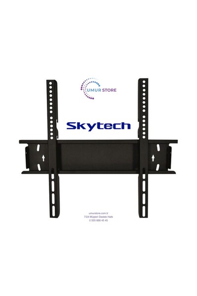 Skytech 85” inç Televizyon Uyumlu Sabit Duvar Askı Aparatı-120 Kg Taşıma Kapa...