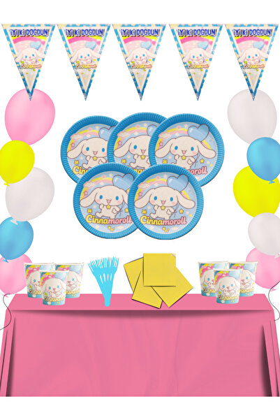 snowparty Set pentru petrecerea de aniversare Cinnamoroll Cinnamoron pentru 32 de persoane