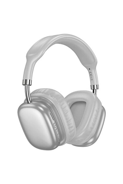 Hoco W52 Wireless Headphones, Bluetooth 5.4, Over-Ear, 400mAh, 46h, Silver