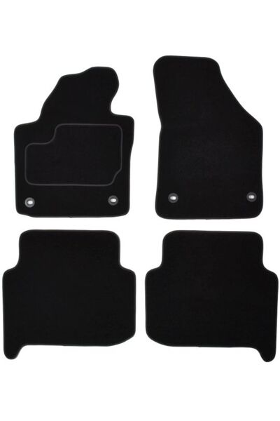 Mammoth Set covorase auto velur 4 buc, negru duba potrivit VW TOURAN I 02.03-...