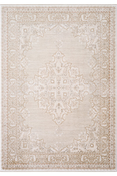 Koza Halı Koza Hayad Şimal Bej Bordo Halı Kilim Salon Oturma Odası Yatak Odas...