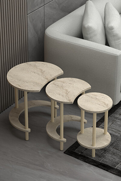 DESENGO Elma model zigon sehpa,salon sehpası,ofis sehpası,servissehpası,çay sehpası