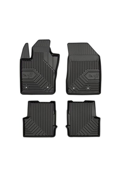 Mammoth Set covorase auto TPE 4 buc No. 77, Fata/Spate, negru, potrivit FIAT ...