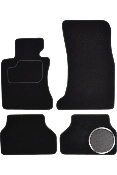 Mammoth Set covorase 4 buc, fata/spate, velur culoare gri, potrivit BMW 5 (E6...