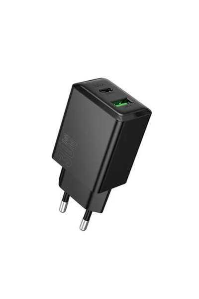 Hoco Încărcător de perete N71, cablu USB-C 1m, PD 25W, 1xUSB-C, 1xUSB-A, QC3.0, negru